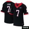 Lawson Luckie No 7 Youths White Georgia Bulldogs Nil Pick A Player Football Jersey