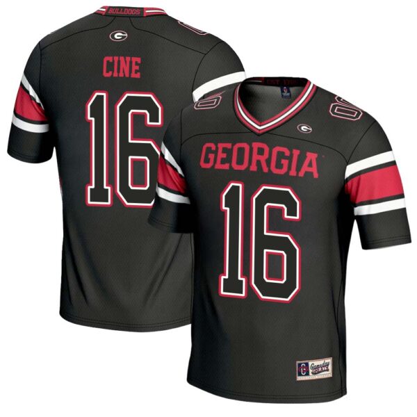 Lewis Cine No 16 Mens Gameday Greats Black Georgia Bulldogs Nil Pick A Player Football Jersey