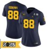 Lugard Edokpayi No 88 Youth Cfp Michigan Wolverines 2025 Home Game Jersey- Replica