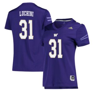 Luke Luchini No 31 Woman’s Purple Washington Huskies Team Premier Football Jersey