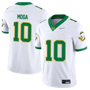 Luke Moga No 10 Men’s White Oregon Ducks Alternate Game Jersey