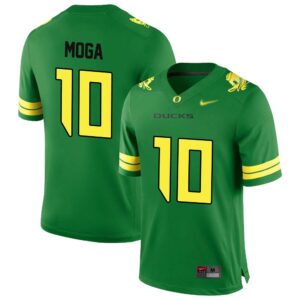 Luke Moga No 10 Oregon Men’s Football Limited High School Home Jerseys Green