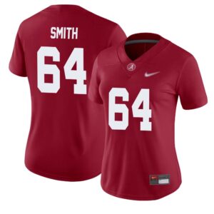 Mac Smith No 64 Woman’s Crimson Alabama Crimson Tide Player Home Game Jersey