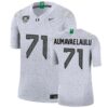 Malaesala Aumavae-Laulu No 71 Men’S White Alumni Oregon Ducks Game Jersey