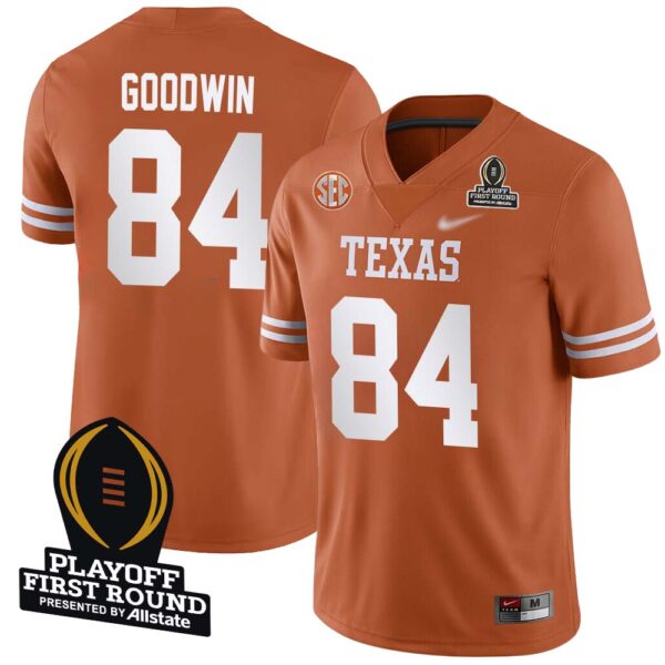 Marquise Goodwin No 84 Men Cfp Texas Longhorns Playoff First Round 2025 Jersey- Replica