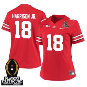 Marvin Harrison Jr. No 18 Woman CFP Ohio State Buckeyes Playoff First Round 2025 Jersey- Replica