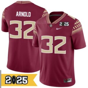 Mason Arnold No 32 Men CFP Florida State Seminoles 2025 Home Game Jersey- Replica
