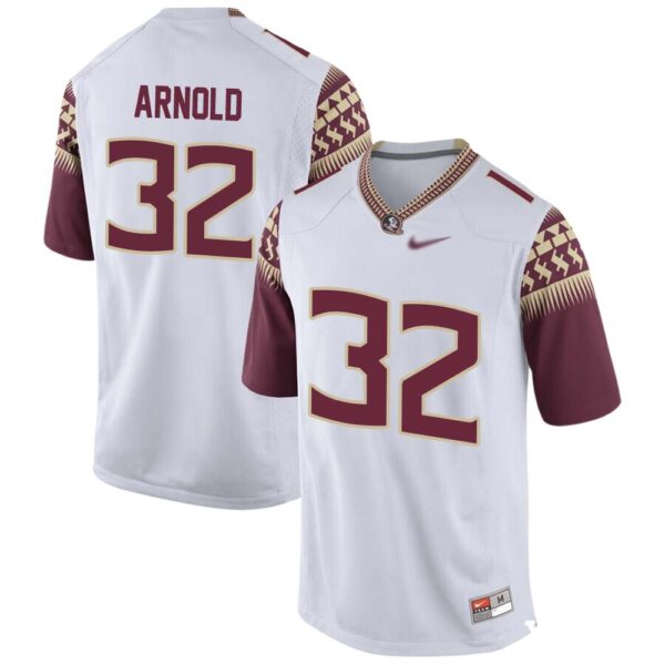 Mason Arnold No 32 Men’s White Florida State Seminoles Game Football Jersey