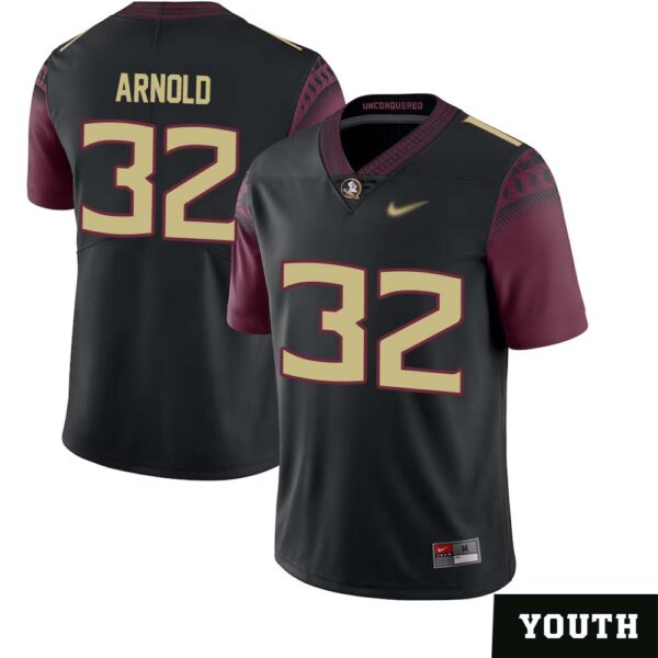 Mason Arnold No 32 Youth’s Florida State Seminoles Limited Football Jersey – Black