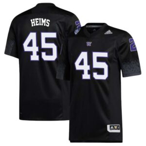 Maurice Heims No 45 Men’s Black Washington Huskies Premier Strategy Football Jersey