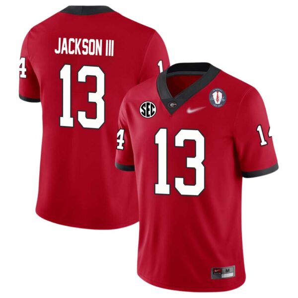 Michael Jackson Iii No 13 Mens Red Georgia Bulldogs 2022 Sec & National Championship Jersey