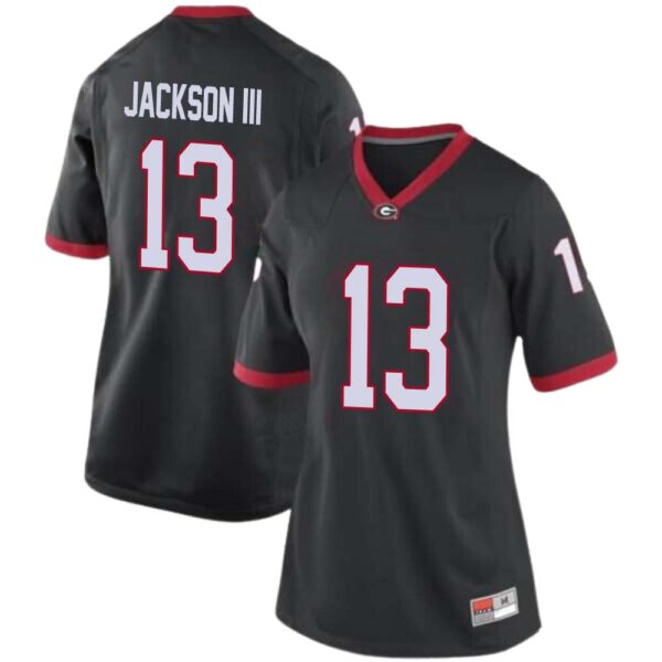 Michael Jackson Iii No 13 Womans Black Georgia Bulldogs Pick A Player Replica Football Jersey