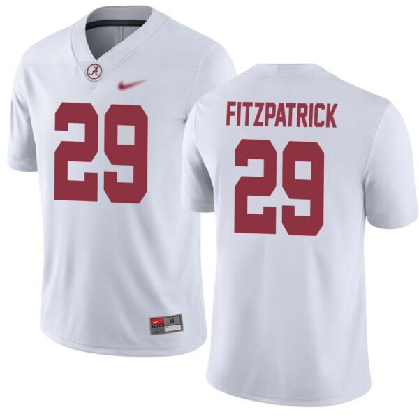 Minkah Fitzpatrick No 29 Men’s White Alabama Crimson Tide Custom Game Football Jersey