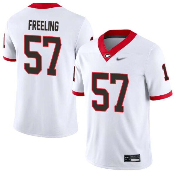 Monroe Freeling No 57 Mens White Georgia Bulldogs Nil Pick A Player Football Jersey