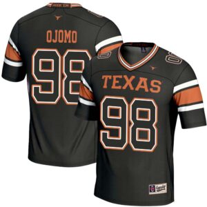 Moro Ojomo No 98 Men’s GameDay Greats Black Texas Longhorns NIL Pick-A-Player Football Jersey