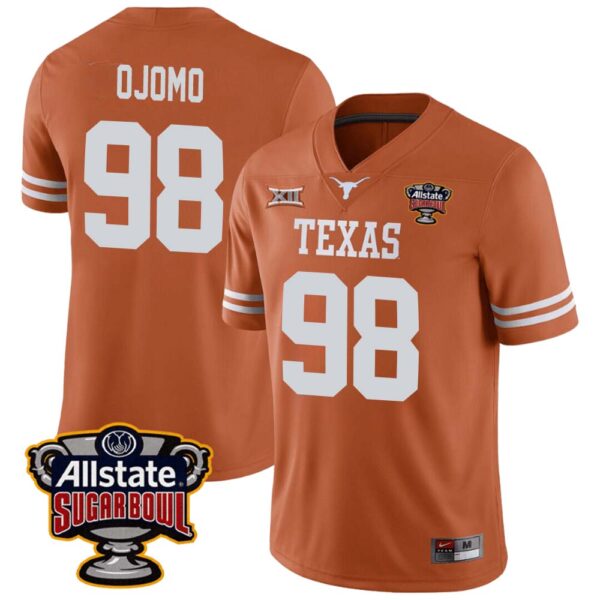 Moro Ojomo No 98 Texas Longhorns Allstate Sugar Bowl Patch 2024 College Football Orange