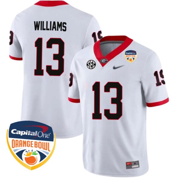 Mykel Williams No 13 Mens Georgia Bulldogs Orange Bowl 2023 Tag Jersey