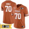 Nate Kibble No 70 Men Cfp Texas Longhorns Playoff First Round 2025 Jersey- Replica