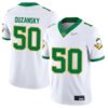 Nick Duzansky No 50 Men’S White Alumni Oregon Ducks Game Jersey