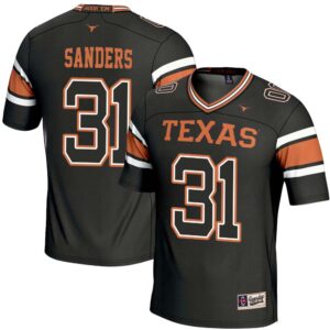 Nik Sanders No 31 Men’s GameDay Greats Black Texas Longhorns NIL Pick-A-Player Football Jersey