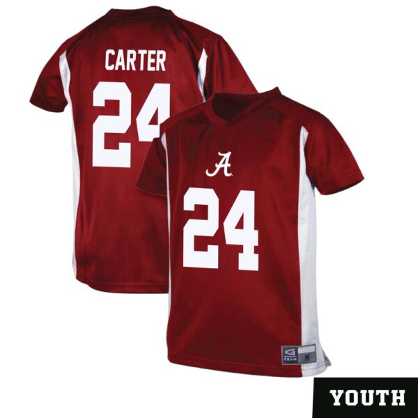 Noah Carter No 24 Youth Alabama Crimson Tide Throwback Football Jersey