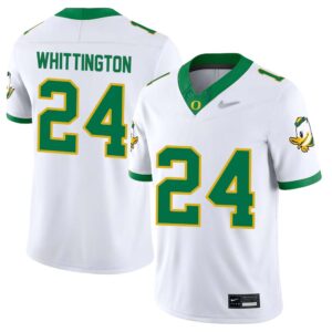Noah Whittington No 24 Men’s White Oregon Ducks Alternate Game Jersey