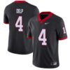 Oscar Delp No 4 Mens Gameday Greats Black Georgia Bulldogs Nil Pick A Player Football Jersey