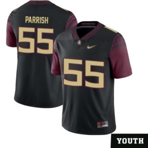 Parrish No 55 Youth’s Florida State Seminoles Limited Football Jersey – Black
