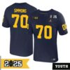 Peter Simmons No 70 Woman Cfp Michigan Wolverines 2025 Home Game Jersey- Replica