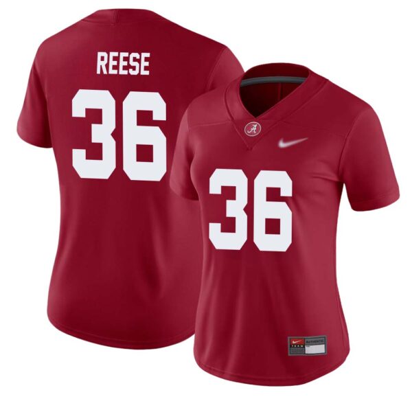 Qb Reese No 36 Woman’s Crimson Alabama Crimson Tide Player Home Game Jersey