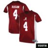 Qua Russaw No 4 Woman’s White Alabama Crimson Tide Custom Game Football Jersey