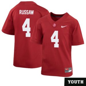 Qua Russaw No 4 Youth’s Crimson Alabama Crimson Tide Player Home Game Jersey