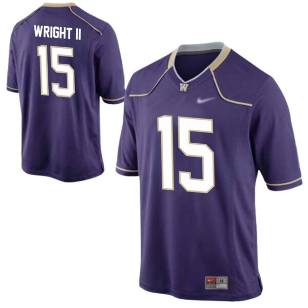 Rahim Wright Ii No 15 Men’s Washington Huskies Football Jersey – Purple