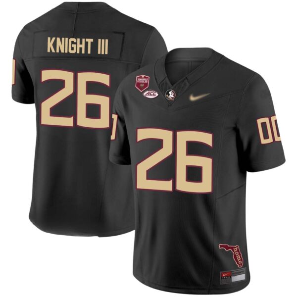 Ricky Knight Iii No 26 Men’s Florida State Seminoles Throwback Limited Football Jersey- Black