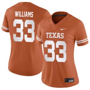 Ricky Williams No 33 Orange Texas Longhorns Football Custom Game Jersey for Woman