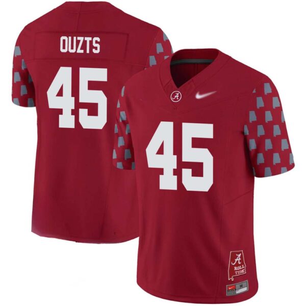 Robbie Ouzts No 45 Men’s Alabama Crimson Tide Vapor College Football Limited Stitched Crimson
