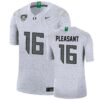 Rodrick Pleasant No 16 Men’S White Alumni Oregon Ducks Game Jersey