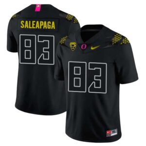Roger Saleapaga No 83 Men’s Oregon Ducks Player 2022-2023 Stitched Throwback Black Jersey