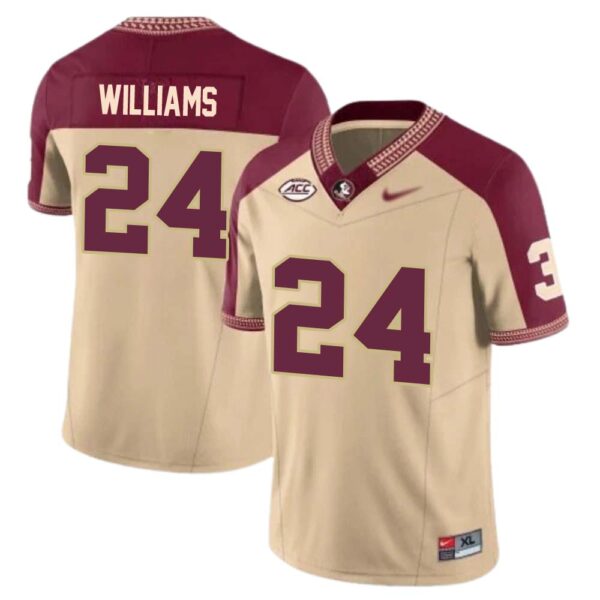 Roydell Williams No 24 Men’s Florida State Seminoles Football Vapor Gold Jersey