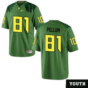 Ryan Pellum No 81 Youth’s Apple Green Oregon Ducks Football Game Jersey
