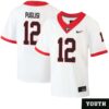 Ryan Puglisi No 12 Youths Red Georgia Bulldogs Nil Pick A Player Football Jersey