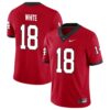 Sacovie White No 18 Mens Red Georgia Bulldogs 2022 Sec & National Championship Jersey