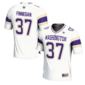 Sam Finnegan No 37 Men’s GameDay Greats White Washington Huskies NIL Pick-A-Player Football Jersey