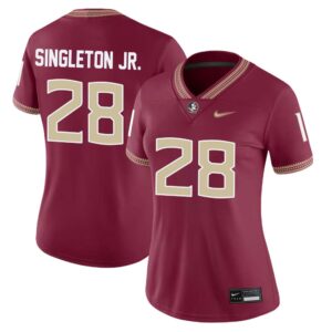 Samuel Singleton Jr. No 28 Woman’s Florida State Seminoles Home Game Football Jersey