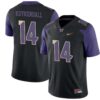 Shea Kuykendall No 14 Men’s Black Washington Huskies Premier Strategy Football Jersey