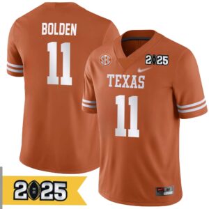 Silas Bolden No 11 Men CFP Texas Longhorns 2025 Home Game Jersey- Replica