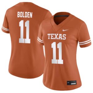 Silas Bolden No 11 Orange Texas Longhorns Football Custom Game Jersey for Woman