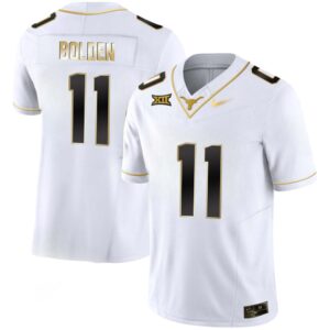 Silas Bolden No 11 Texas Longhorns Gold Vapor Limited White Jersey