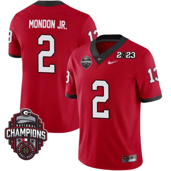 Smael Mondon Jr. No 2 Mens Georgia Bulldogs Back To Back National Champions 2023 Limited Jersey