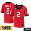 Smael Mondon Jr. No 2 Youth Cfp Georgia Bulldogs Playoff First Round 2025 Jersey- Replica